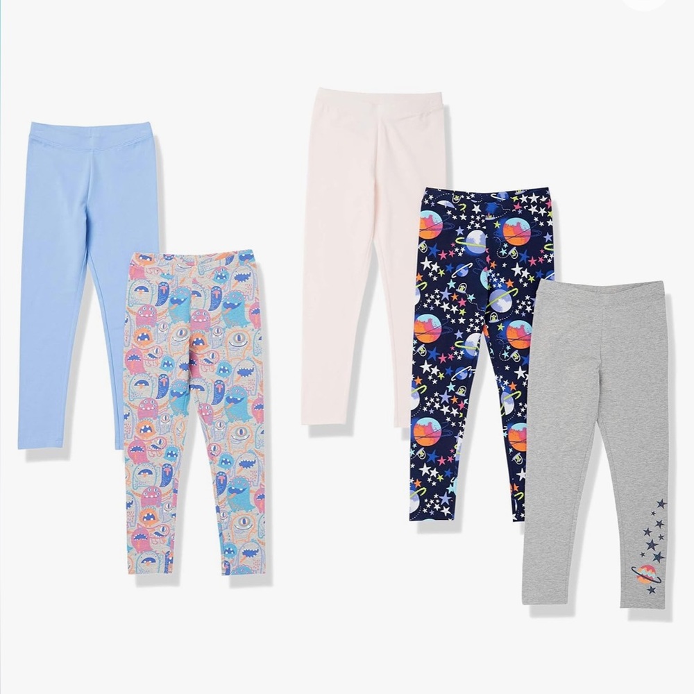 Spotted Zebra Girls Leggings (M) 7-8 Discontinued Colors, Multipack